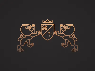 Lions animal brand branding business card design icon identity illustration lion logo mark thick lines