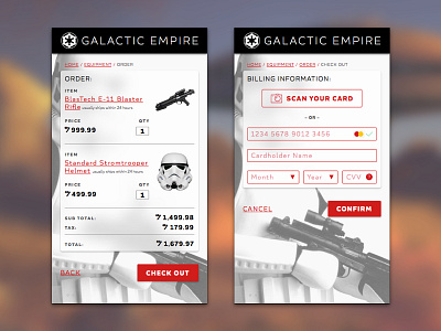 Daily UI: #002 - Credit Card Checkout checkout credit card dailyui login sketch star wars ui