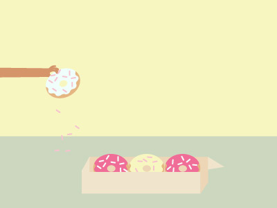 Sticky Fingers ai box character design doughnut doughnuts flat illustration series sprinkles steal thief