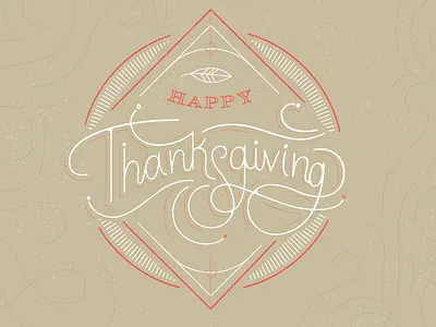 happy thanksgiving! hand lettering script thanksgiving