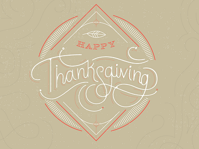 happy thanksgiving! hand lettering script thanksgiving