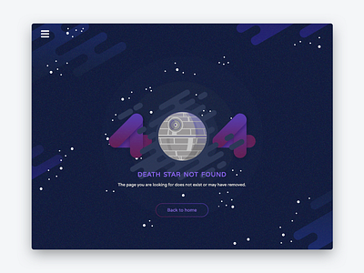 Day 8 - 404 Page 008 404 daily day8 deathstar minimal starwars ui ux