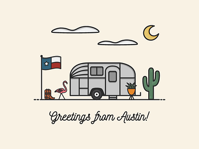 Dribbble Debut airstream austin debut texas trailer