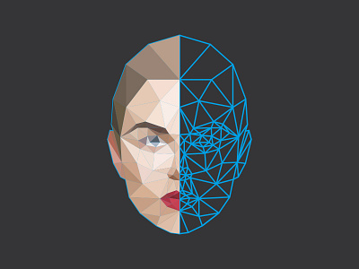 NewFace face illustrator lowpoly mesh poly portrait process triangle