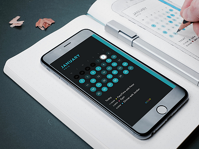 Moleskine Timepage – Month Heatmap app calendar flat grid iphone moleskine month notebook photo timepage