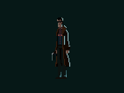 Rick Deckard in Pixel 8bit blade runner character harrison ford p.k. dick pixel pixel art ridley scott sci fi