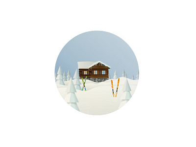 Ski Resort cold house ice mountains ski sky snow trees winter wood