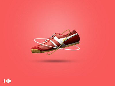 Gola Harrier Red gola gold red shoe white