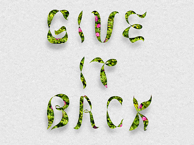 Sprout WIP floral font typography wip