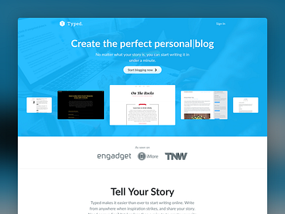 Typed marketing page blog marketing realmac typed