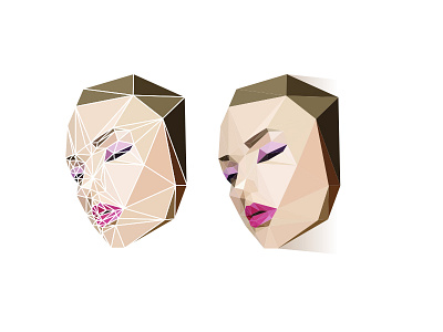 NewFace 2 face illustrator lowpoly mesh poly portrait process triangle