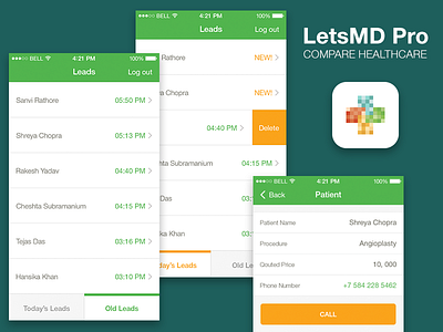 Medbay app application interface mobile ui