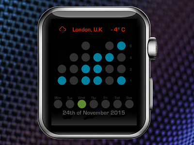 Day 72 Binary Clock apple binary clock daily100 day072 ios rebound watch watchos