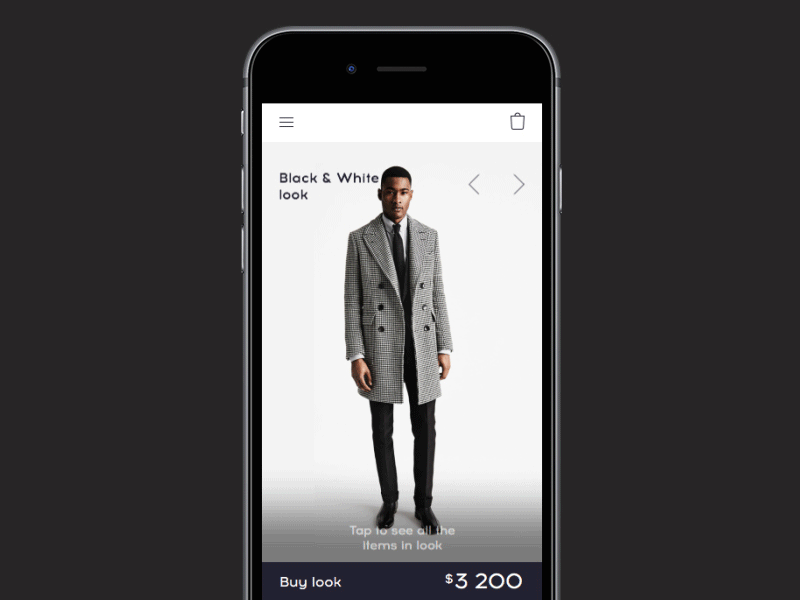 Look flow animation app apparel clean clothes e commerce fashion look navigation size ukraine wear