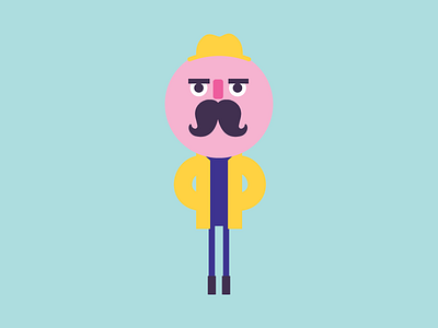 Benson the Fisherman benson black friday character design fisherman illustration man moustache yellow jacket