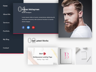 Personal Resume Intro about me card clean cv header intro minimal portfolio resume