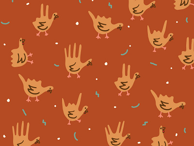 Hand Turkeys brown drawing hands illustration minimal pattern thanksgiving turkey