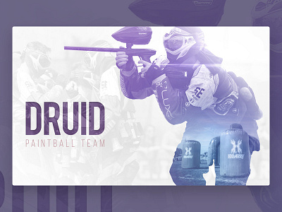 DRUID Paintball team card design graphic paintball sport team