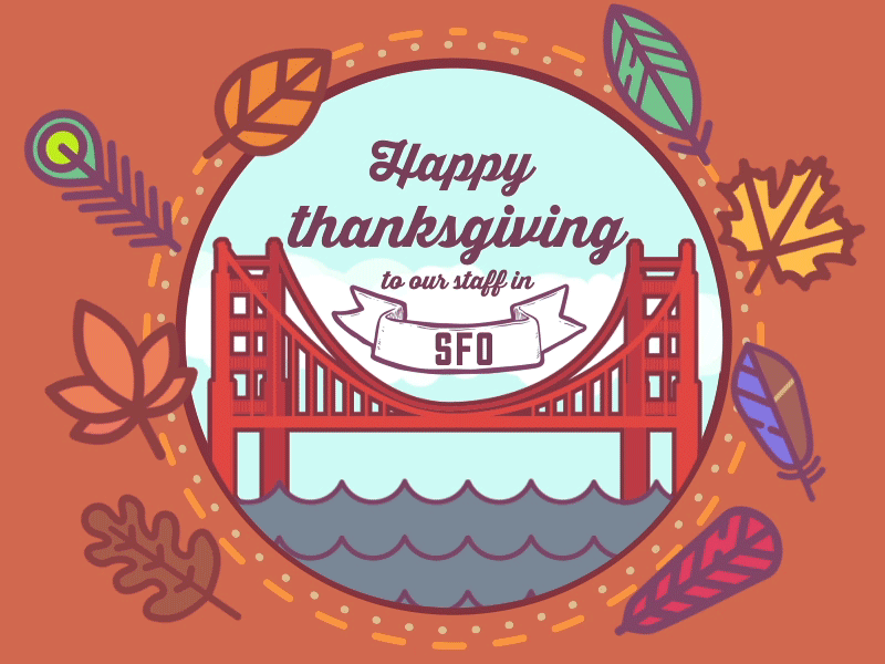 Happy Thanksgiving goldengate motiondesign sanfrancisco thanksgiving