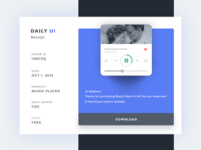 Receipt - Daily UI :: 017 017 clean dailyui receipt web