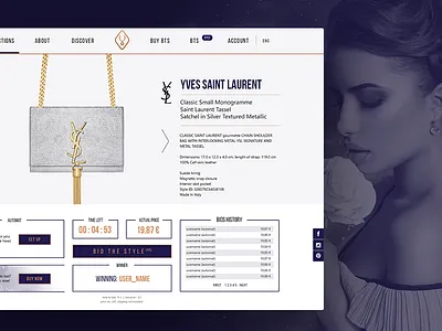Bid the Style - webdesign frame layout photomanipulation star typo typography ui web webdesign woman