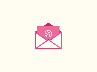 Hello Dribbble ! dribbble envelope first invite shot simple thanks