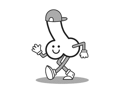 Happy Chappy happy illustration mono pecker willy