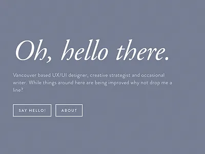 Personal Branding - Web design layout typography ui ux web design