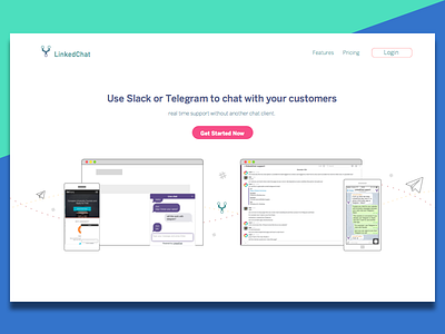 Linked chat redesign preview landing page ui ux