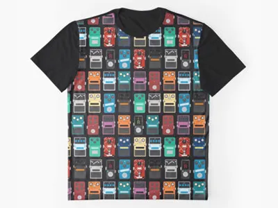Flat Guitar Pedal - Tee (v2) fx guitar pedal stompbox t shirt tee