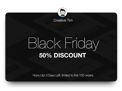 Black Friday 50% Discount - limited to 100 orders 50 off black friday discount