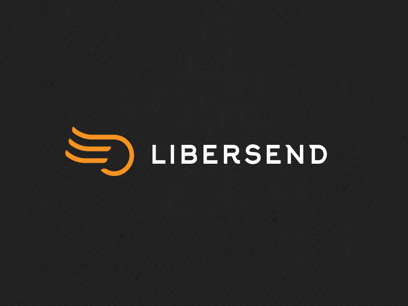 Libersend brand identity branding delivery delivery logo design logo logomachine logotype vip