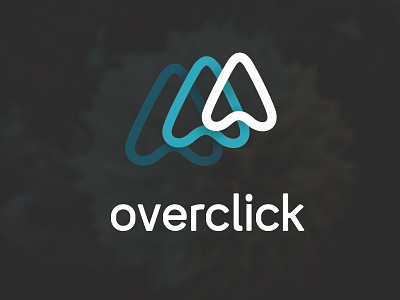 Overclick background letters logo logo design shot studio web design