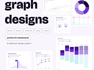 Purple & Blue Modern Graph UI UX Design for Dashboard Websites blue column graph dashboard data data visualisation design figma graph graphic design line purple scatter graph statistics ux