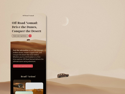 Off-Road Nomad: Drive the Dunes, Conquer the Desert design ux design webdesign