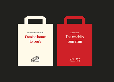 Restaurant To-Go Bags branding design illustration illustrator restaurant