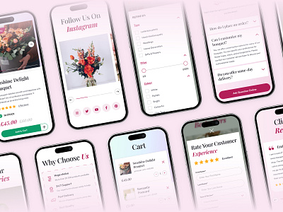 Flower Shop – Website Design for Local Florists (Mobile & Other) adaptive e commerce ecommerce florists flowers mobile mobile design mobile shop mobile shopping mobile ui mobile ux mobile website online store responsive responsive design ui ux web app