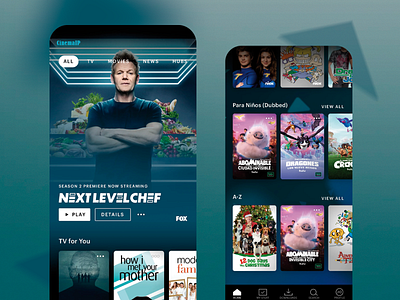 CinemaIP - Streaming App Home Screens app design card layout content discovery dark theme design home screen media mobile ui mobile ux navigation play button profile streaming tv series ui ui design ux ux design uxui visuals