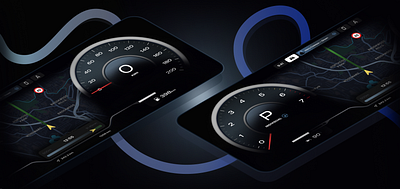 LADA Dashboard Concept car dashboard dashboard graphic design industrial design interface lada navigation system speedometer tachometer ui ux