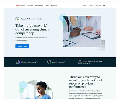 Performance Evaluation Page for HealthStream branding graphic design ui ux web design