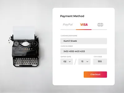 Day 004 - Credit Card Payment card credit dailyui ecommerce mastercard payment paypal ui uidesign ux visa webdesign