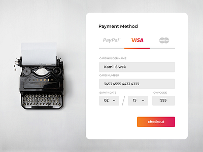 Day 004 - Credit Card Payment card credit dailyui ecommerce mastercard payment paypal ui uidesign ux visa webdesign
