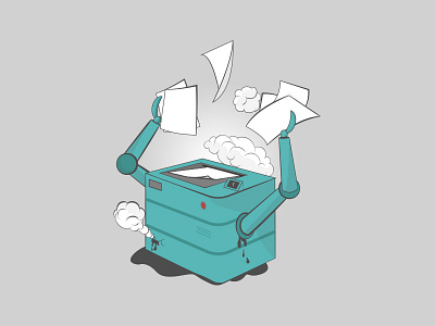 Printer Monster illustrator monster printer