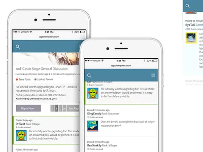 Forum Concept art direction concept design forum layout mobile ui ux