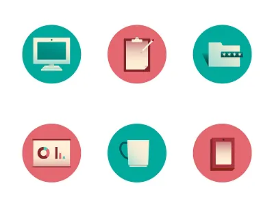 Just some icons business colorful enterprise gradient icon set icons illustrator office vector art