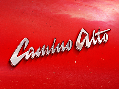 logo for "Camino Alto" art hand lettering logo print sketch type
