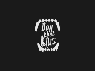 Dog That Kills Logo aggressive bite dog feral teeth wild