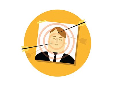 Public Perception ceo flat graphic illustration target