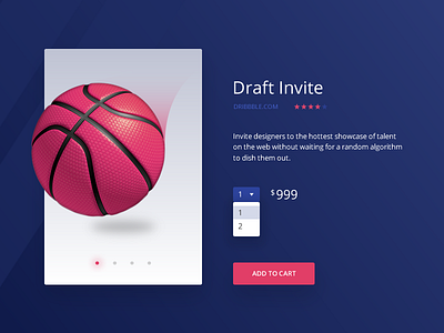 E-commerce (Single item) :: Daily UI - 012 012 basketball cart daily draft dribbble dropdown e commerce invite shop ui