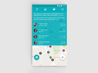 Notification tab design ui flat material design notification tab uiux ux concept design